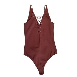 Express Burgundy Bodysuit